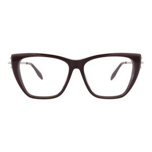 Alexander McQueen Womens Cat Eye Violet Silver Transparent Fashion Designer